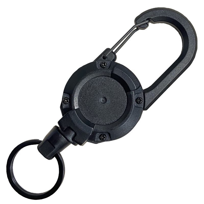 Picture of Backpack tactical U-shaped easy-pull buckle keychain retractable simple black outdoor portable steel wire four-color spring buckle