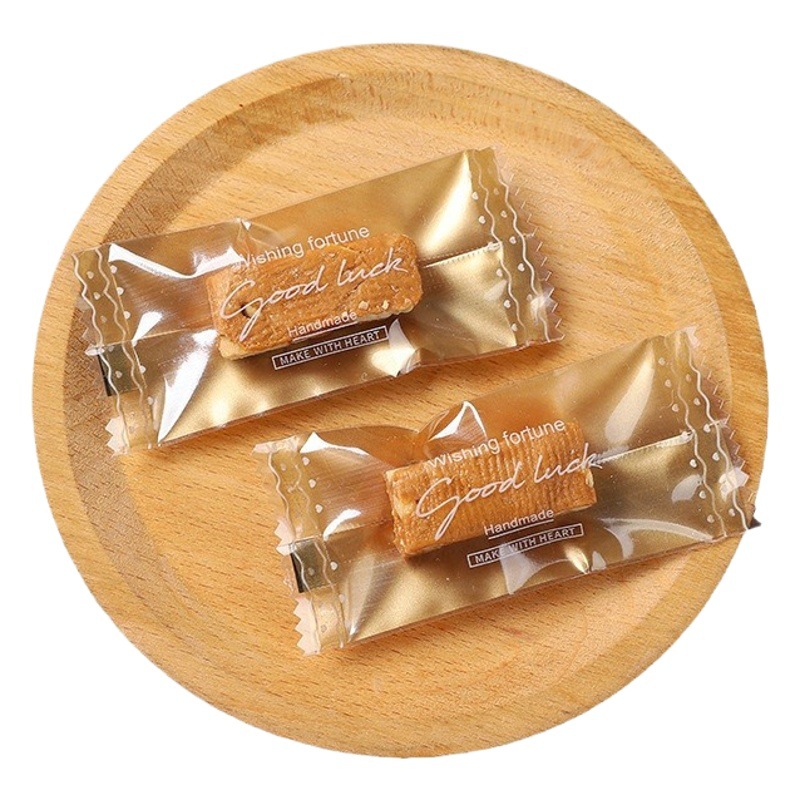 Original Toffee Walnut cake packaging bag Christmas New Year candy packaging nougat machine bag 100 pack