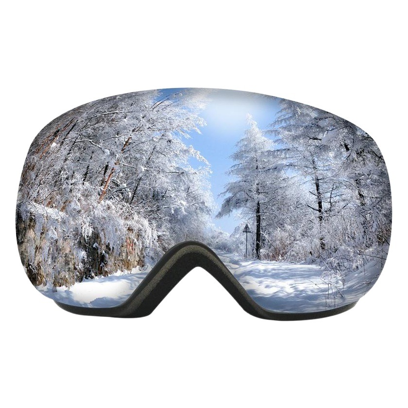New ski glasses double anti-fog large spherical REVO plated real film UV400 card proximity mirror/HX12 non-porous