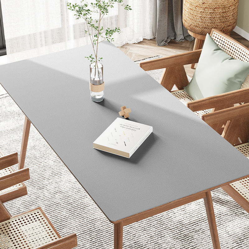 Picture of Spot solid color leather table mat table mat pvc leather waterproof oil-proof coffee table mat tablecloth wholesale