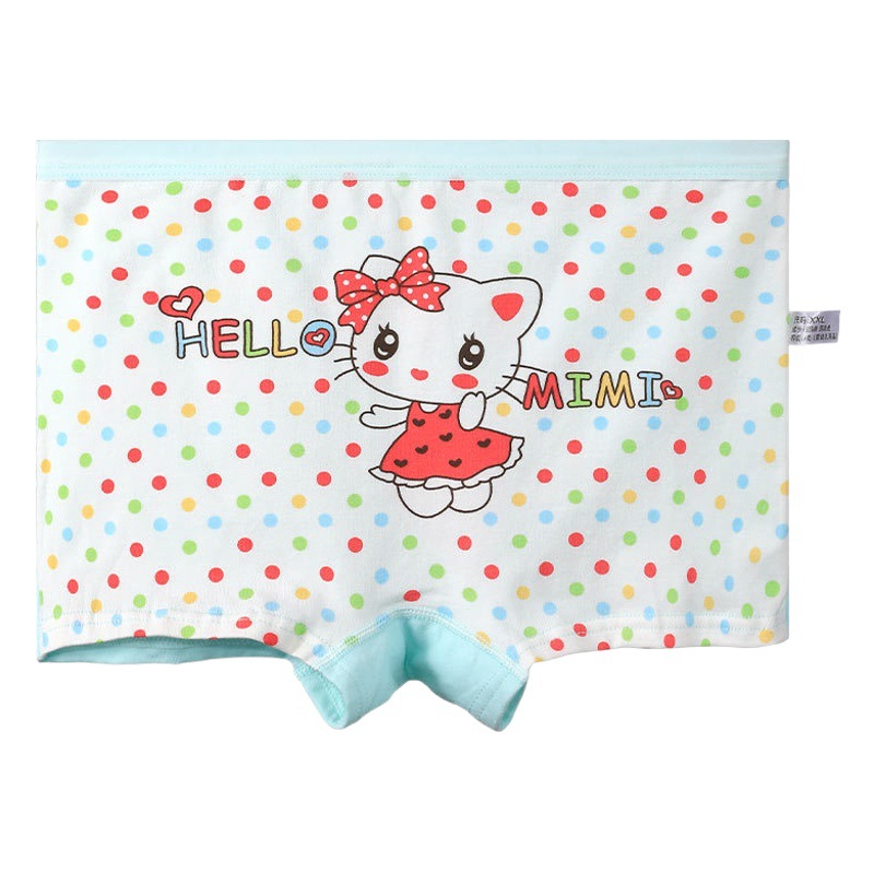 Children's cotton underwear girls do not clip butt boxer briefs thin comfortable skin-friendly underpants for middle and big children and girls