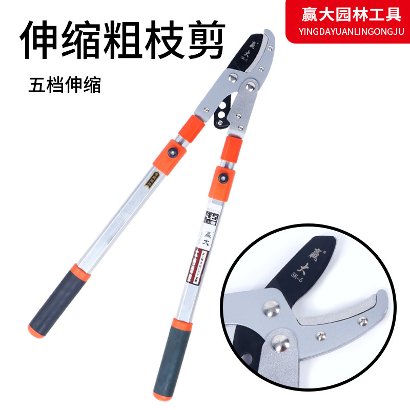 Yingda Aluminum Alloy Telescopic Thick Branch Shears, Powerful Branch Shears, Fruit Pickers, High-Altitude Pruning Shears, Garden Tools