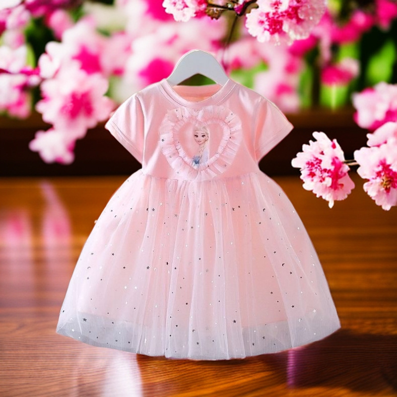 Picture of Girls Elsa Princess Dress Summer 2024 New Baby Children's Dress Stylishy Elsa Summer Children's dress