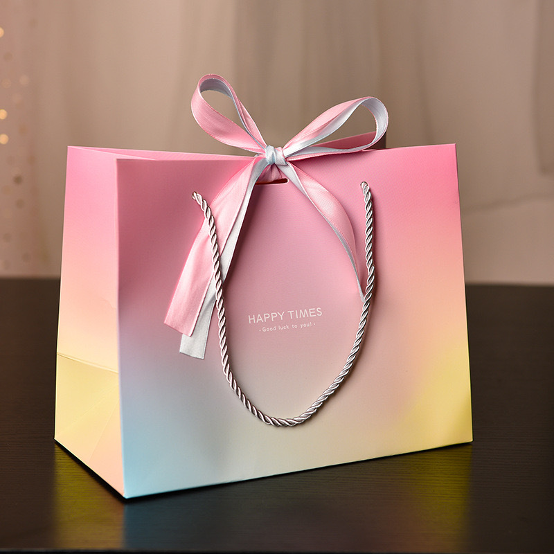 Macaron Gift Bag, Simple Handbag, Cosmetic Bag, New Handbag with Ribbon, Wedding Gift