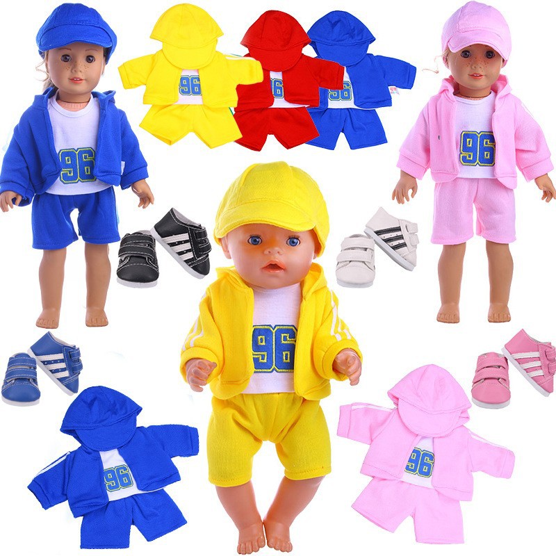 Picture of 18inch American Girl Doll Accessories Sportswear Set 43cm Xiafu Baseball Clothes Direct from Manufacturer Clothing