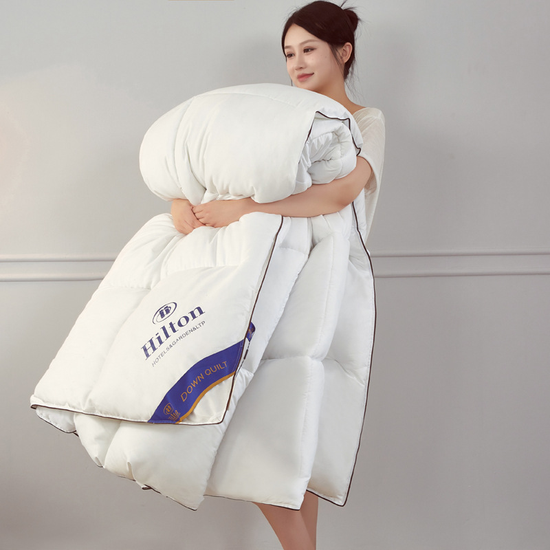 Picture of Hilton star hotel feather velvet quilt spring and autumn quilt homestay imitation goose down quilt core group purchase gift quilt wholesale