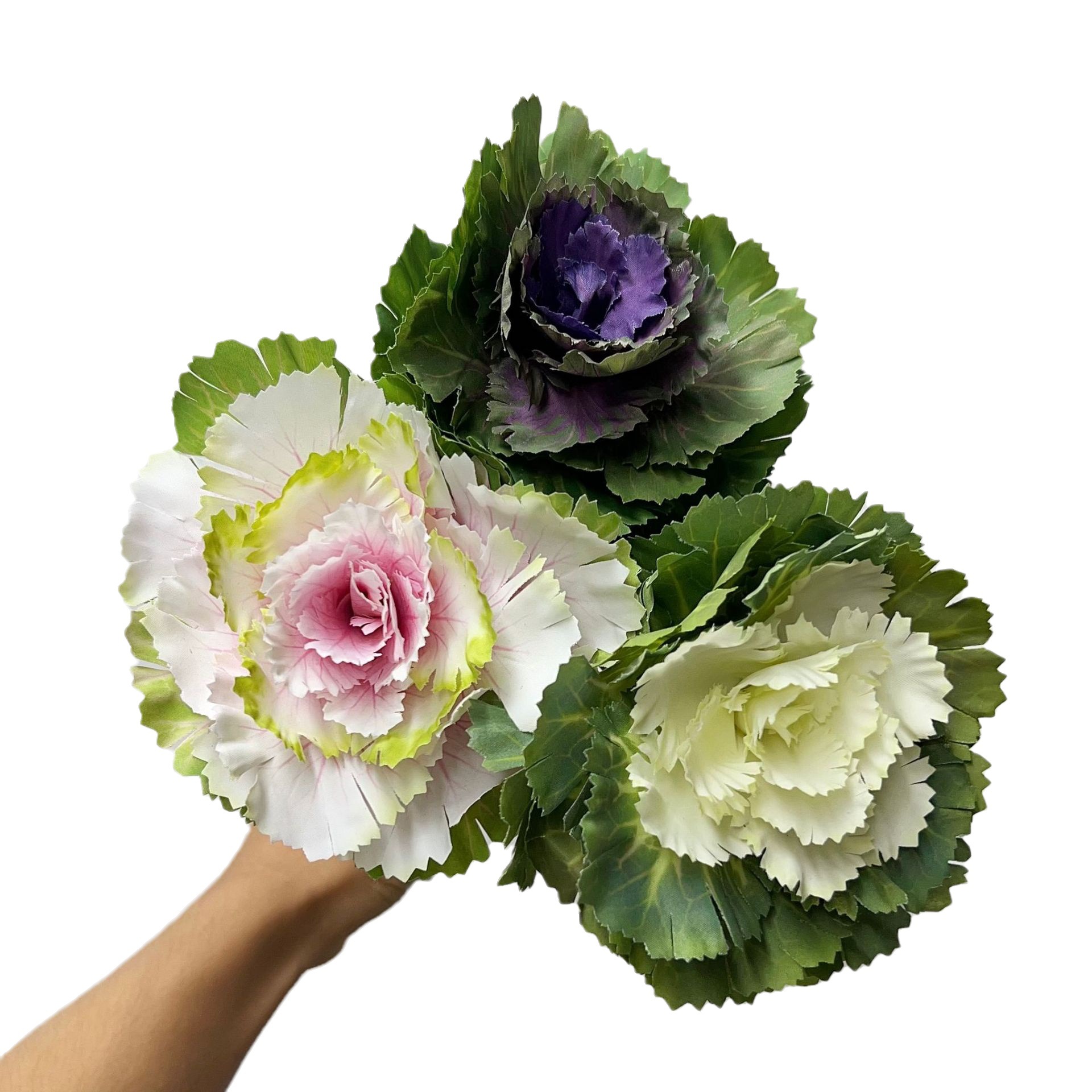 Picture of high quality Petal Simulation Flower Cabbage Simulation Vegetable Dining Table Living Room Decoration Bride Bouquet Wedding Flower