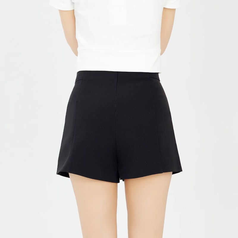 Picture of Summer High Waist Black Suit Shorts Women's 2024 New Explosions Small Breathable A- Shaped Pants Slim Outer Wear