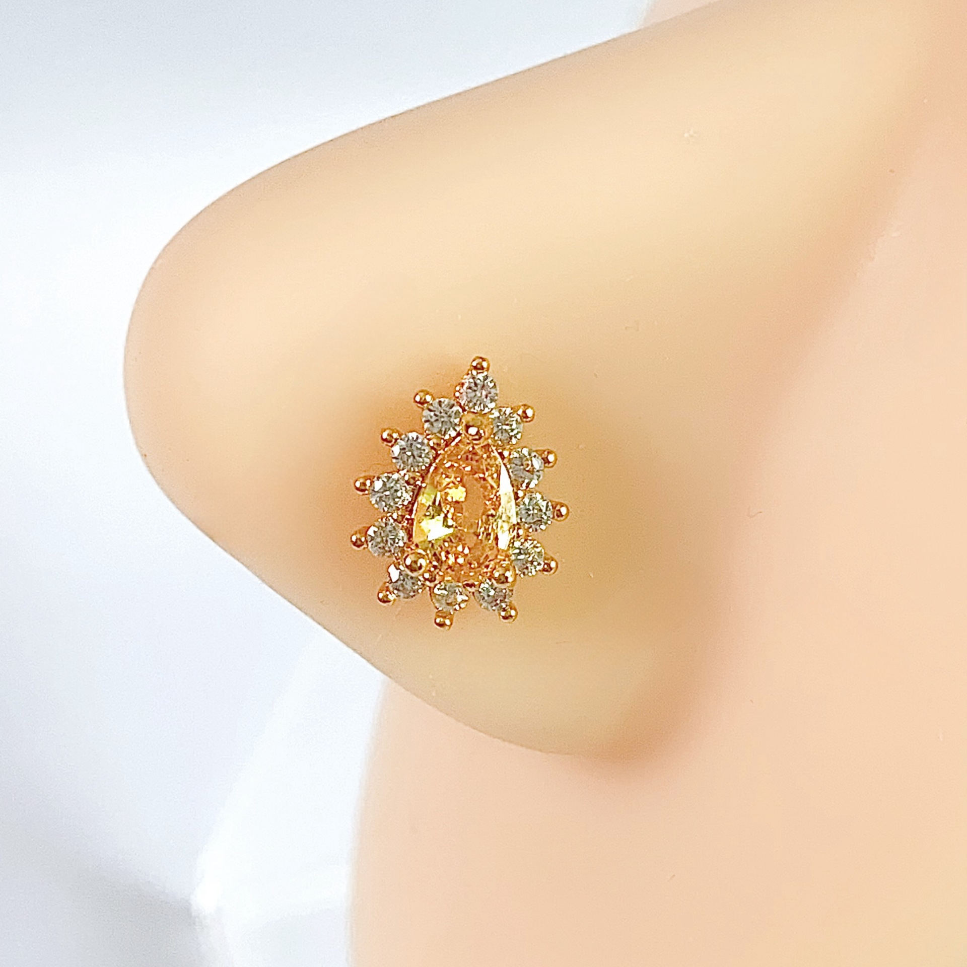 Picture of Cross-border nose nose nail water drop crown heart-shaped copper inlaid zircon European and American fashion high-end jewelry