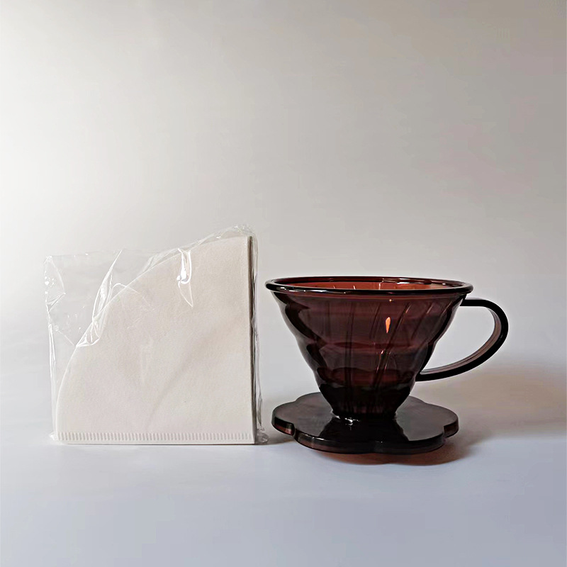 Picture of Hand-Brewed Coffee Filter Cup V60 Large Conical Immersion Hand-Brewed Threaded Drip Filter Paper