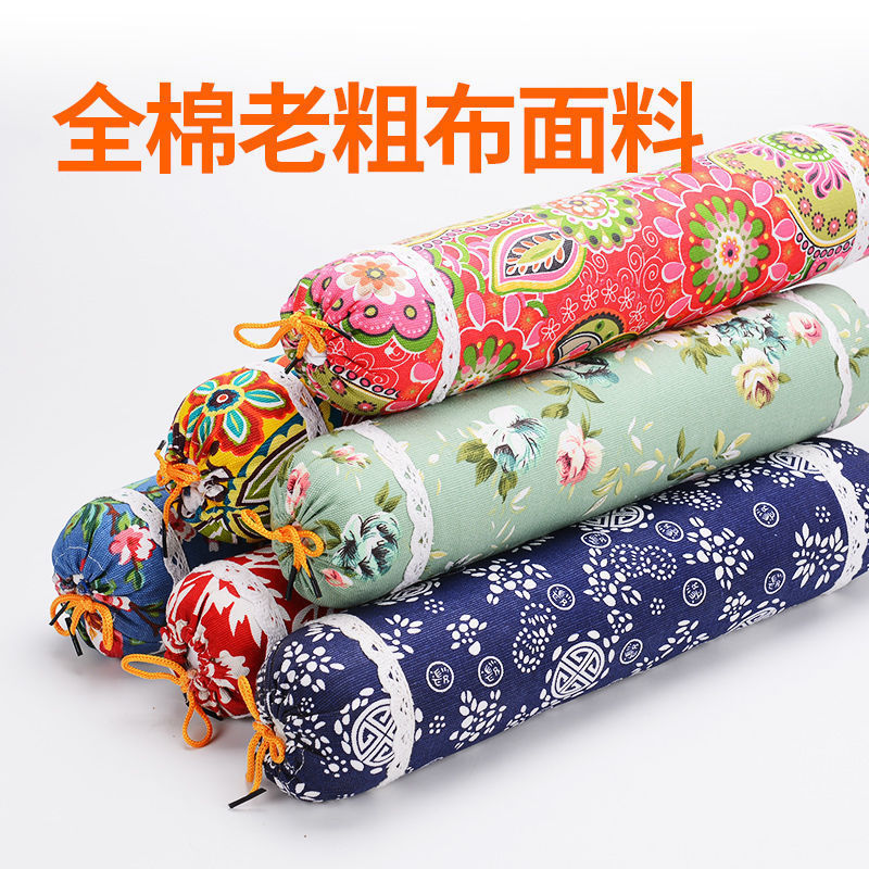 Picture of wormwood cervical pillow pure wormwood neck protection wormwood pillow wholesale moxibustion pillow gift box cylindrical sleeping home pillow wholesale