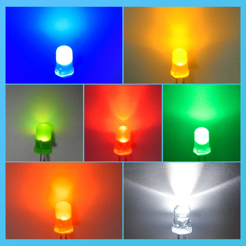 Picture of 5mm diode f5 green green light 5mm green/yellow green light in-line led lamp bead f5 green light indicator