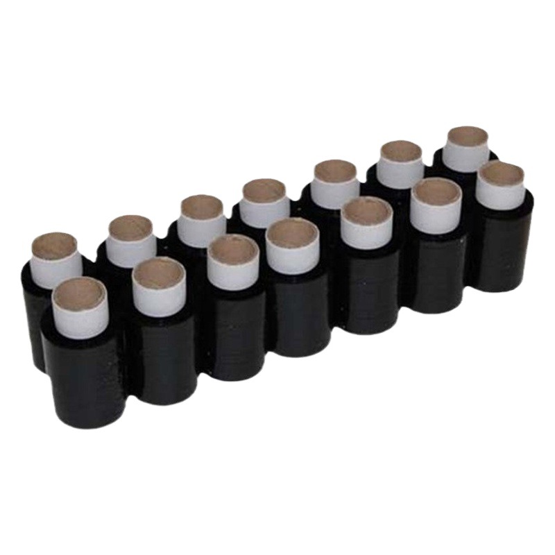 Wuxi manufacturers supply pe black wrapping film 50cm industrial stretch film packaging film size roll packaging film