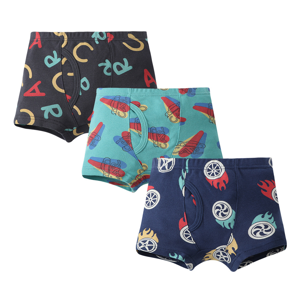 Picture of European and American boys boxer pants threaded cotton children's underwear boys boxer pants baby children's shorts wholesale