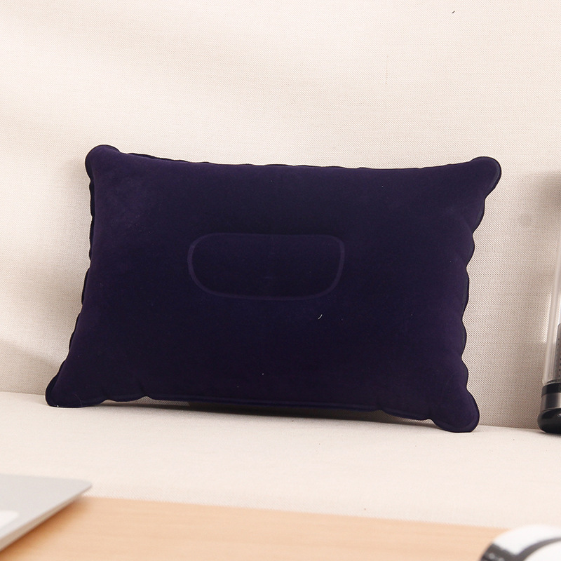 Picture of Flocking Square Nap Inflatable Pillow Wholesale Outdoor Camping Cushion Travel Flocking Inflatable Pillow in stock