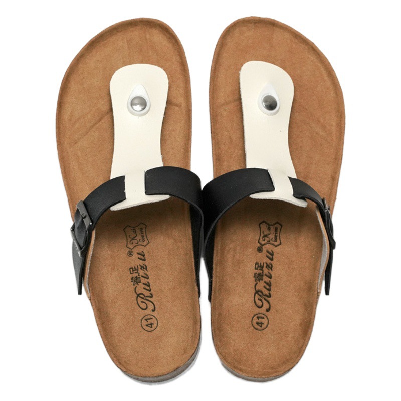 Foreign trade slippers smart feet men's summer fashion men's slippers women's lovers beach fashion sandals cork shoes