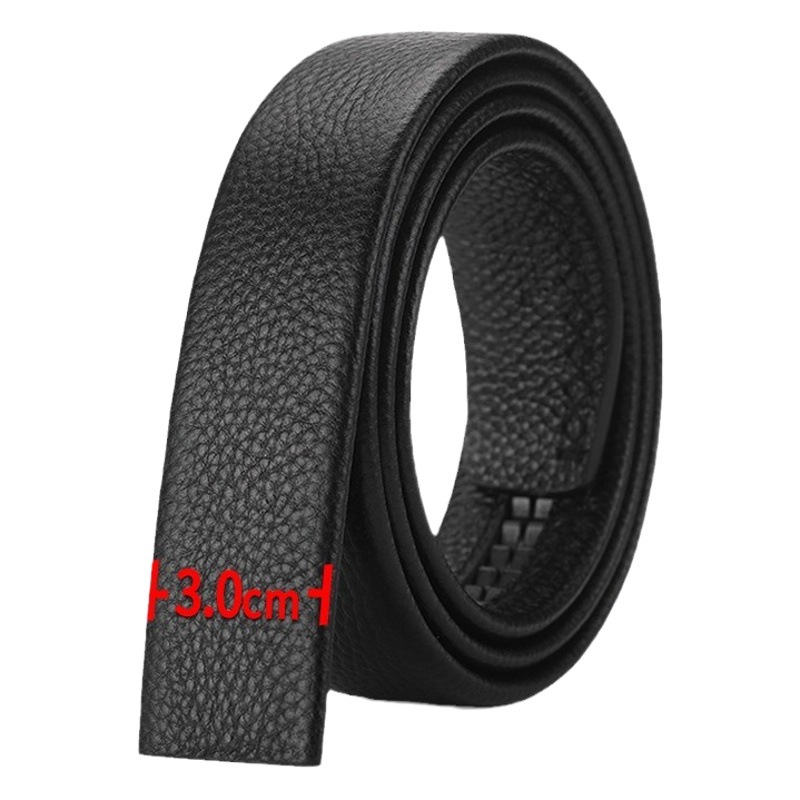 Top layer cowhide leather belt with no leader leather automatic buckle pin buckle pure cowhide headless waistband with no buckle