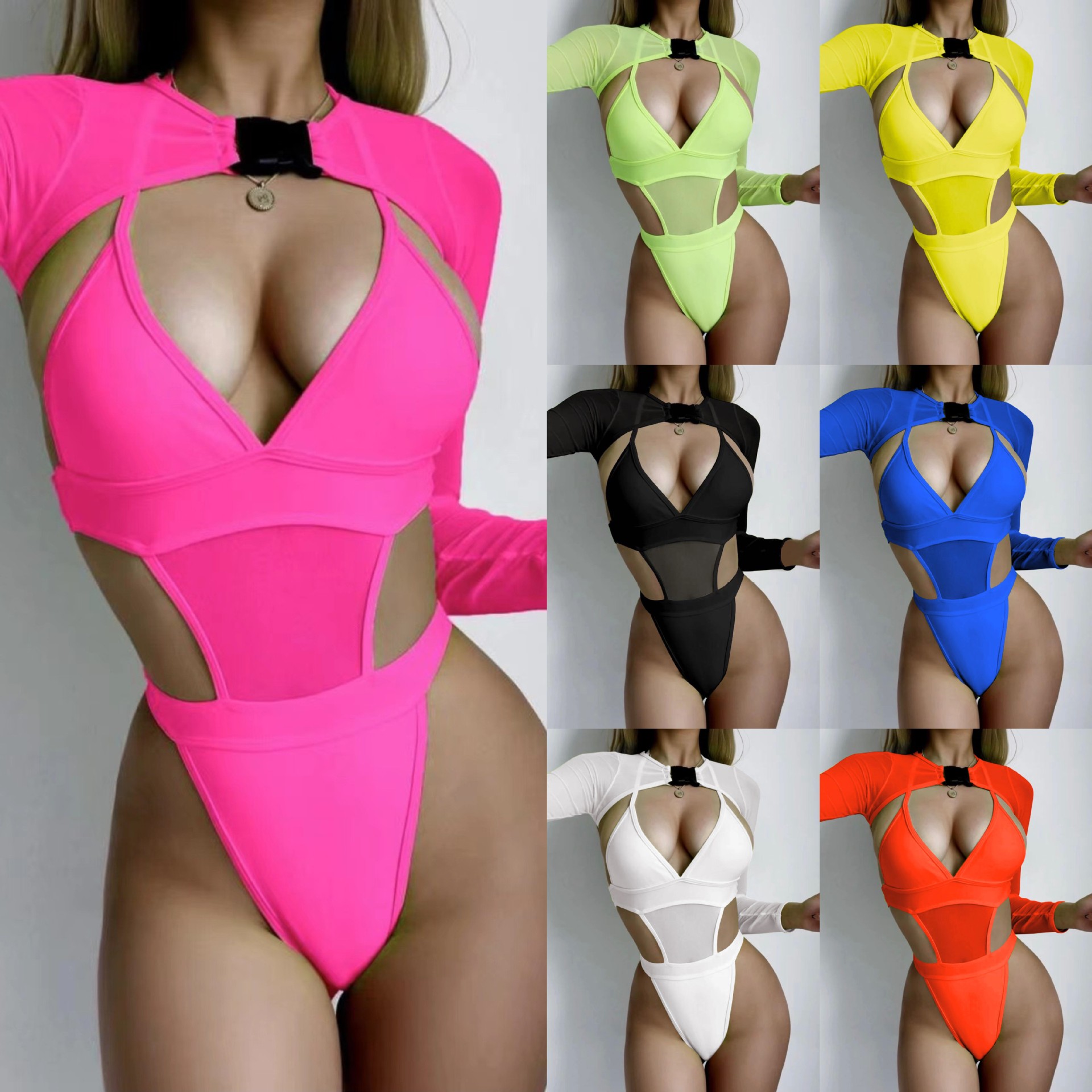 2025 European and American New Sexy and Hot Three-Piece Mesh Swimsuit Bikini Bikini Cross-Border Aliexpress