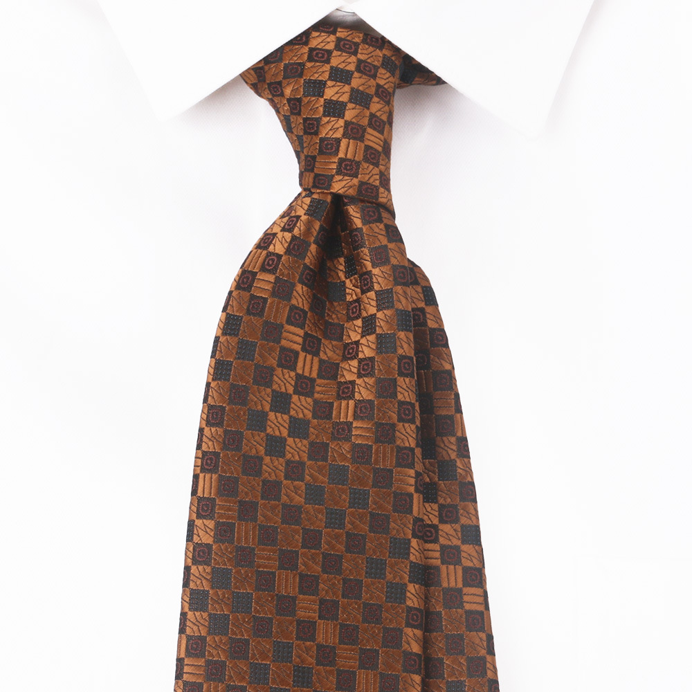 Picture of Tie Men's Dress Korean British Gentleman European and American Style Striped Brown khaki 8CM Hand Tie Professional Fashion