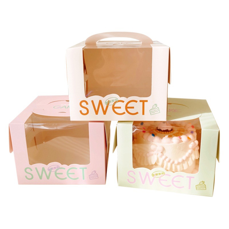 4-inch 5/6-inch birthday cake packaging box small 4/5/6-inch Internet celebrity portable multi-layer dessert mousse box