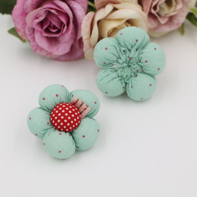 Picture of Handmade DIY jewelry accessories children hair accessories material wholesale baby hairpin fabric pumpkin flower shoes flower decoration