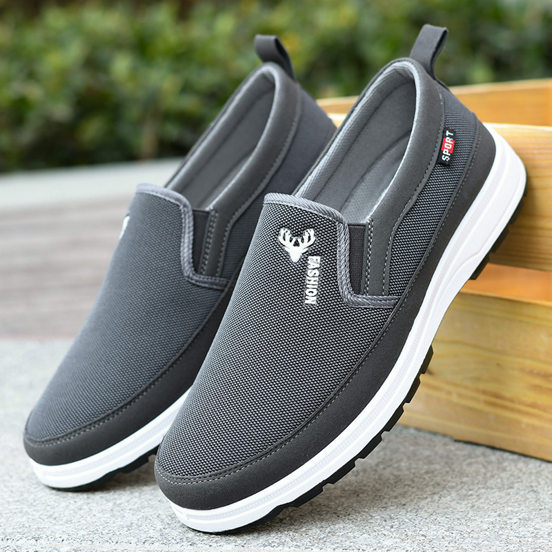 Old Beijing cloth shoes men's spring and autumn construction site work shoes wear-resistant walking shoes middle-aged and elderly casual men's work shoes