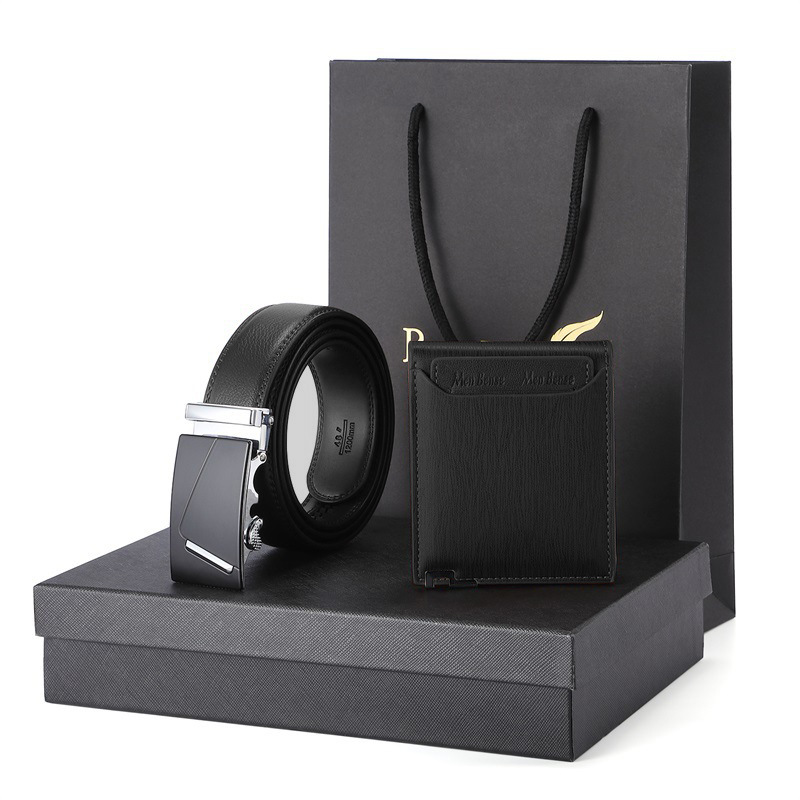 Picture of Gift Wallet Belt Set Corporate Business Men's Genuine Leather Logo Belt Men's Brand Belt Logo Customization