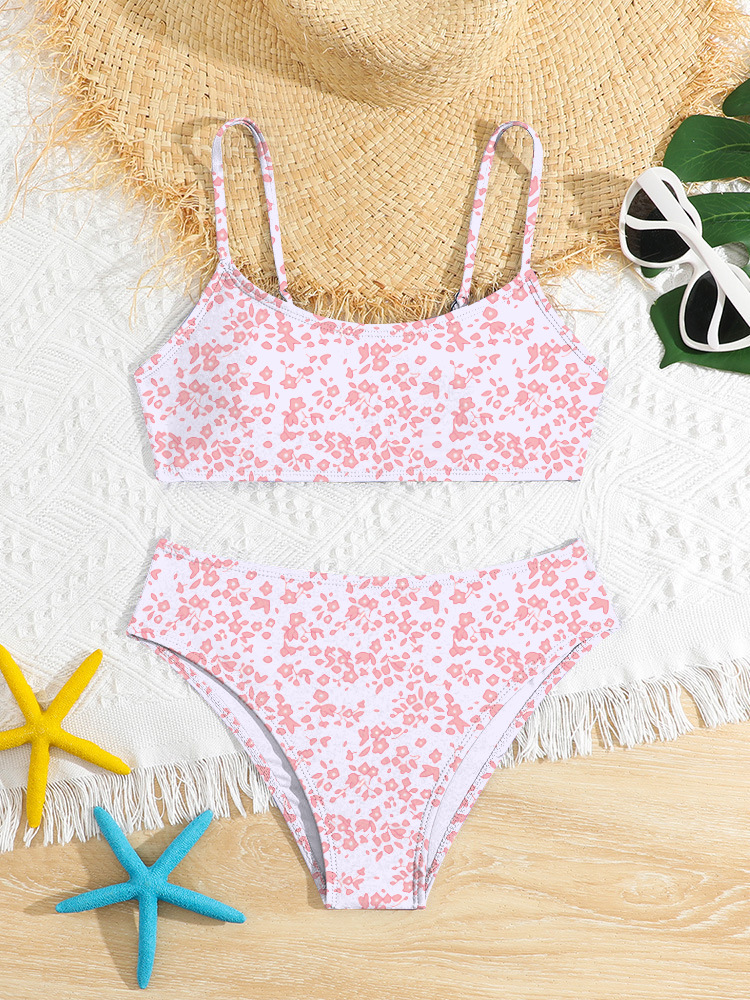 Picture of European and American New Children's Swimwear Girls' Split Bikini Big Kids Amazon Cross-border Swimwear in stock Bikini