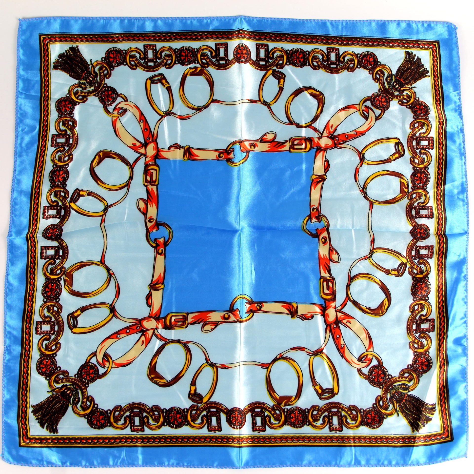 Picture of Korean Style New Autumn and Winter Small Silk Scarf Women's Imitation Silk Versatile Professional Small Square Scarf Manufacturer Wholesale Hangzhou Silk Scarf