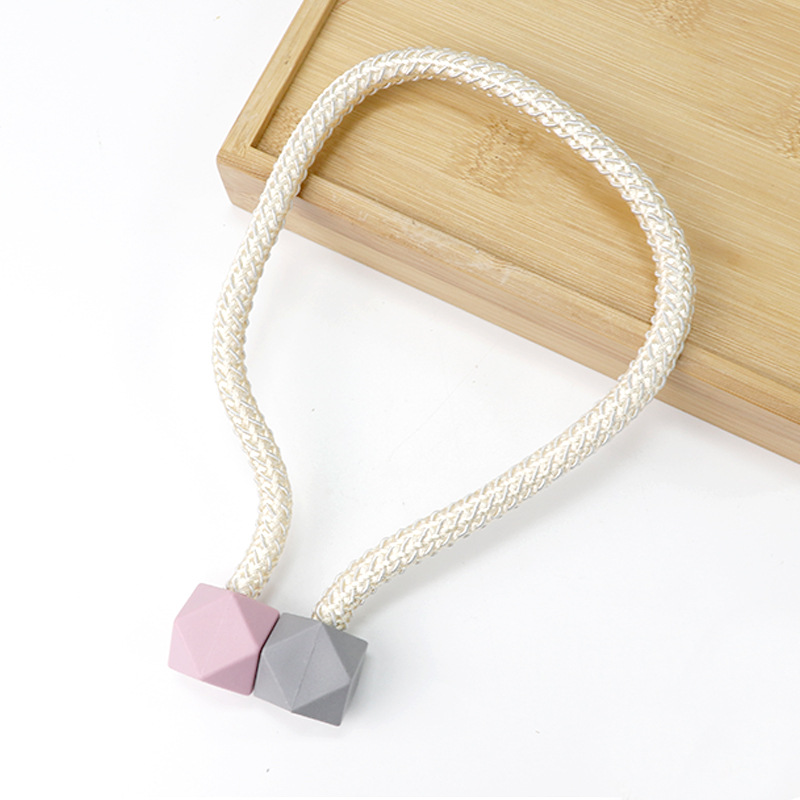 Picture of Cross-border Wholesale Creative Rubik's Cube Magnetic Buckle Punch-free Pair Pack Simple Curtain Buckle Tying Rope Accessories Curtain Strap