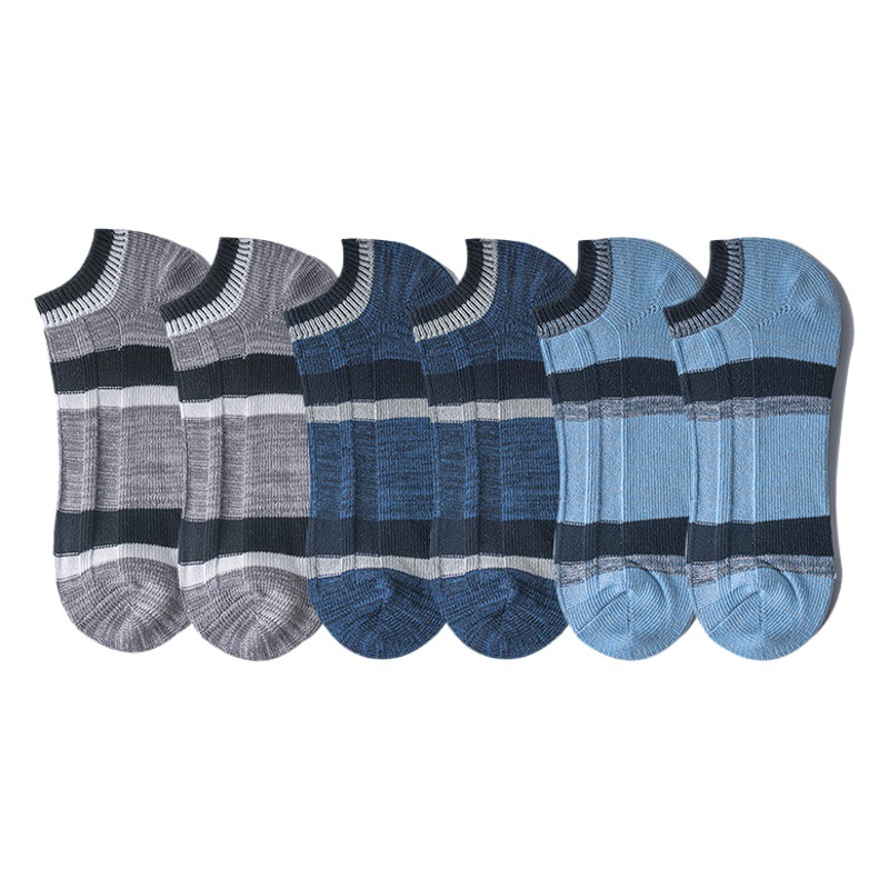 New Trendy Men's Socks Wholesale Cotton Thick Needle Retro Socks Men's Ethnic Style Men's Boat Socks Thick Needle Pin Socks