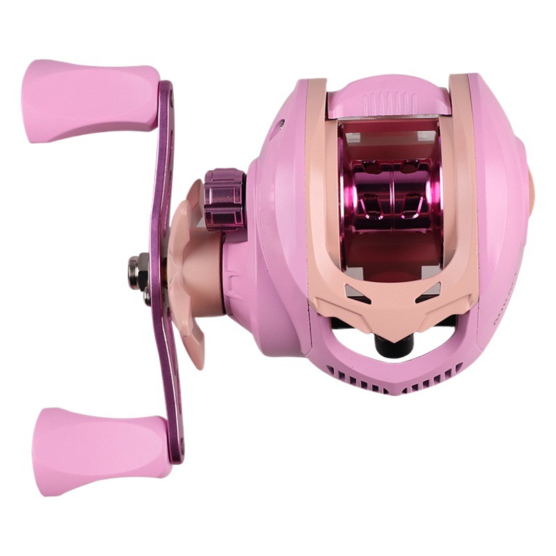 Macaron black Luya fishing reel raft fishing long shot anti-explosion line magnetic brake fishing reel water drop wheel all metal