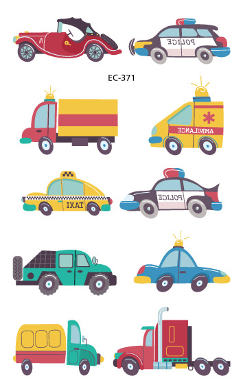 Picture of Spot children's tattoo stickers cartoon car engineering car waterproof odor-free cute boys and girls baby stickers cross-border