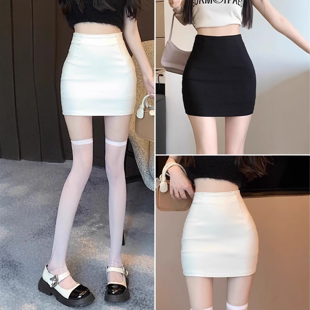 High-Waisted Hip-Hugging Short Skirt for Women, Spring 2025 New A-Line Skirt, Elegant Half Skirt, Pencil Skirt, Summer