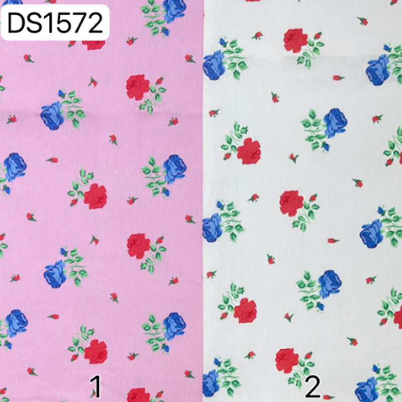 Red and Blue Rose 40 Cotton Poplin Printed Fabric Children's dress Handbag Cotton Printed Fabric