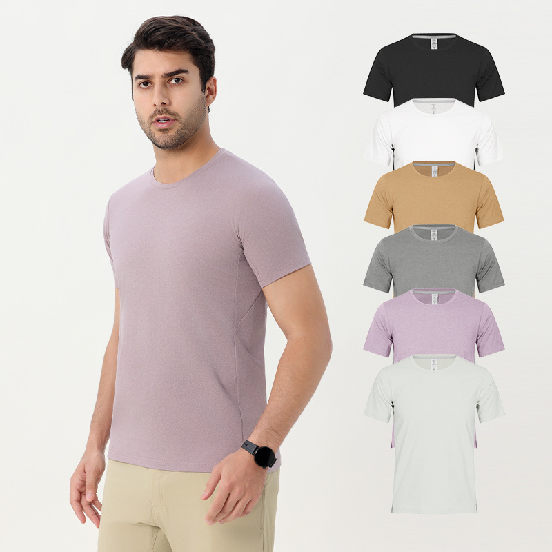 Outdoor Hiking and Mountaineering Antibacterial Moisture Absorption and Sweat-wicking Breathable Quick-drying Sports Short-sleeved High Knitted Mesh T-shirt for Men