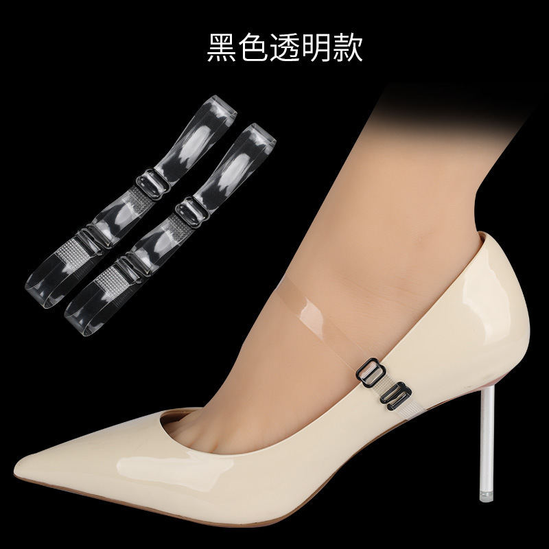 Picture of Invisible Shoelaces to Prevent Heel Falling Off, Small Gifts, Transparent High-Heeled Leather Shoes, Triangular Drawstrings, High-Heeled Shoelaces