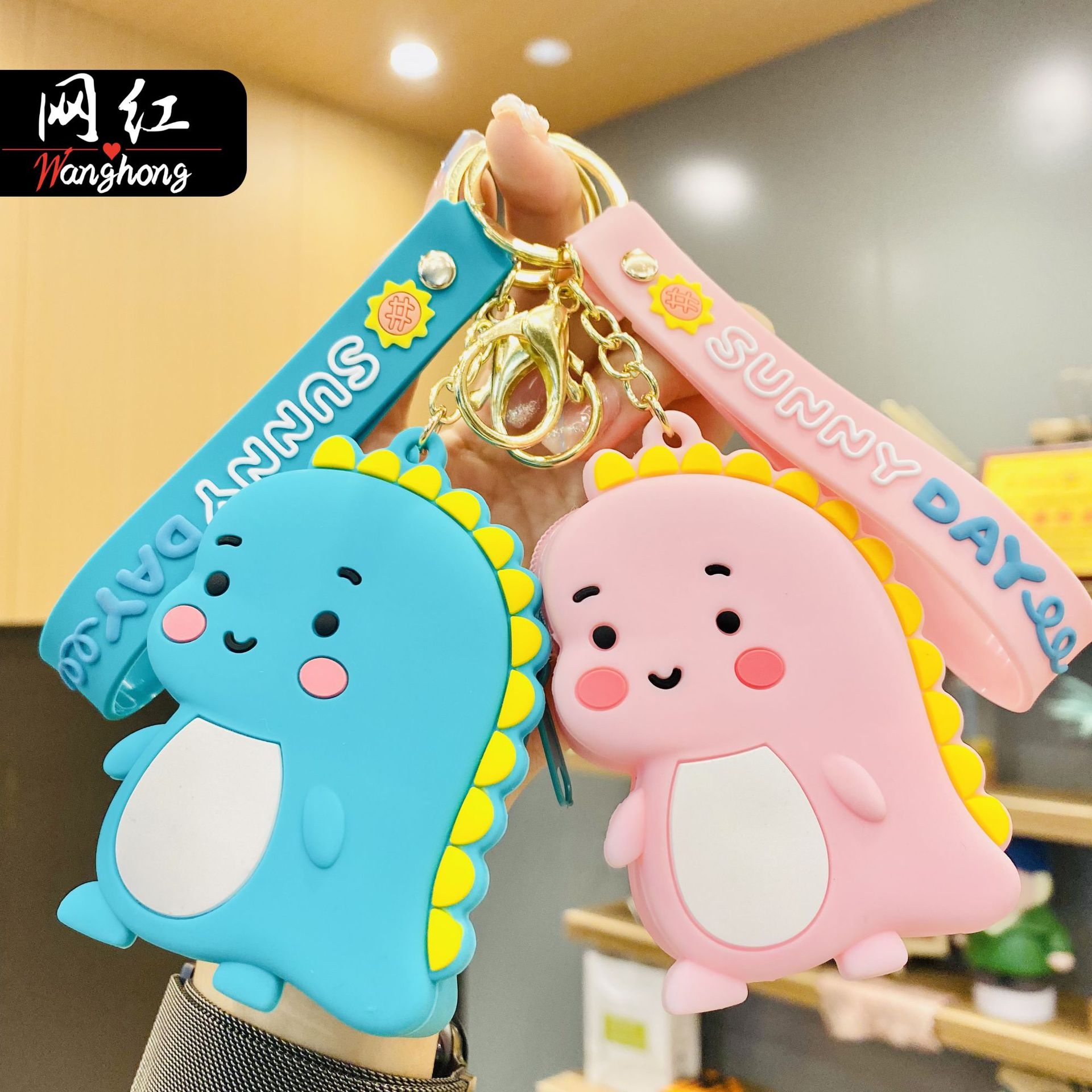 Dinosaur coin purse pendant new key chain wholesale ornaments jewelry schoolbag keychain accessories cute