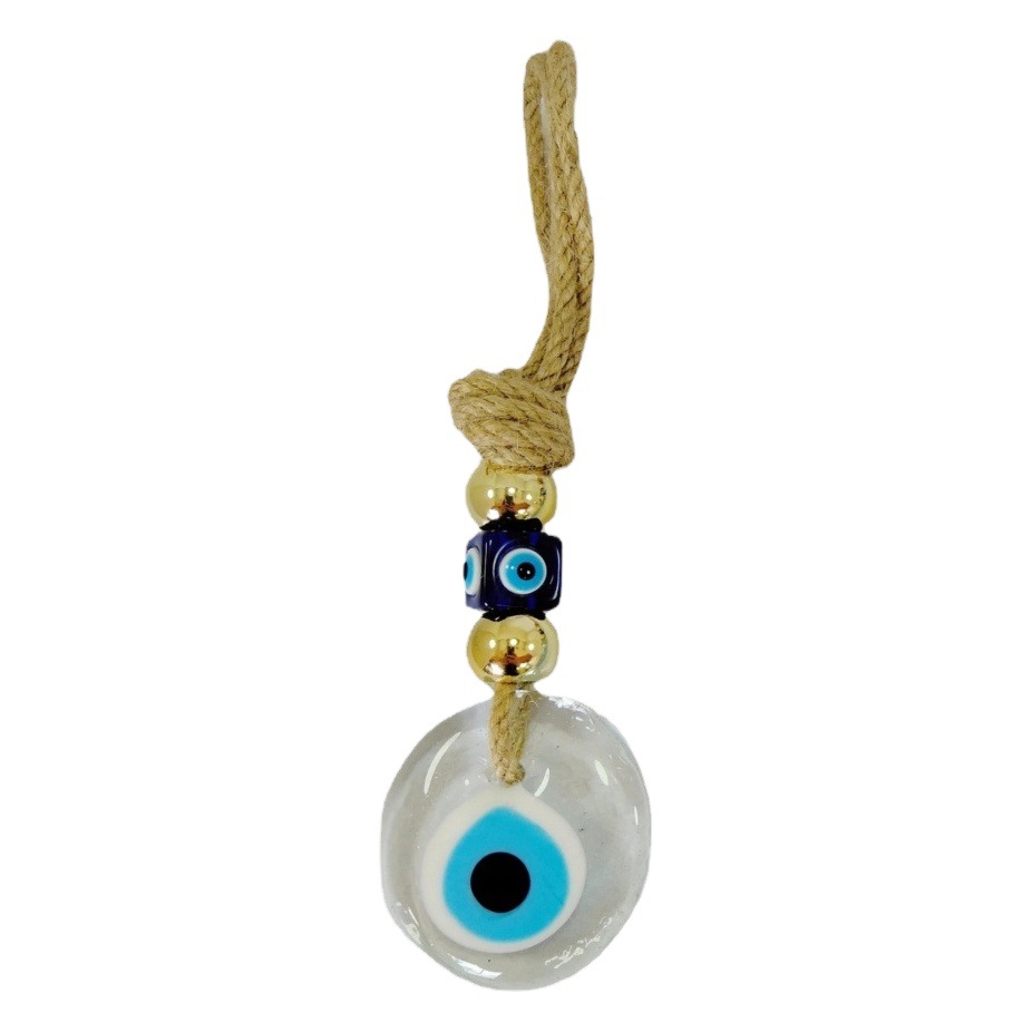 Golden Bead Twist Transparent Turkey Blue Eye Pendant Devil's Eye Wall Hanging Interior Decoration Wall Decoration
