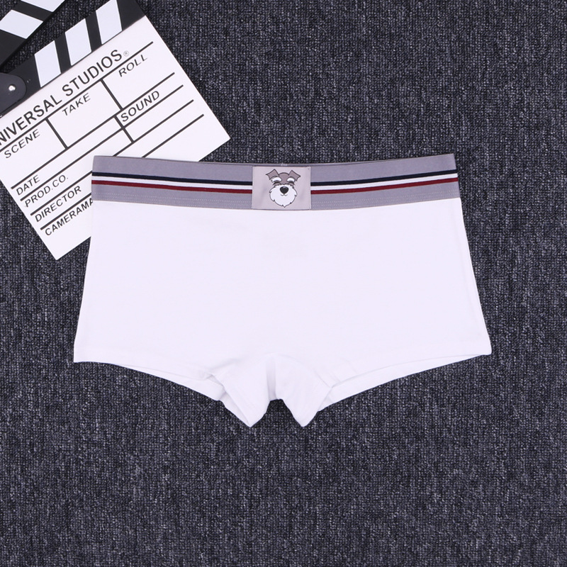 Picture of Women's Underwear Boxer Briefs Solid Color Cotton Underwear Japanese Cartoon Cute Wide Edge Unisex Style Youth