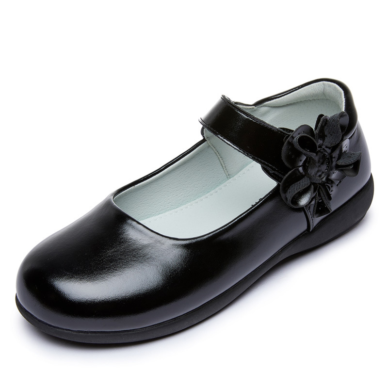 Picture of Girls Black Leather Shoes Performance Shoes Princess Shoes Small Leather Shoes Children's School Leather Soft Sole Shoes School Shoes