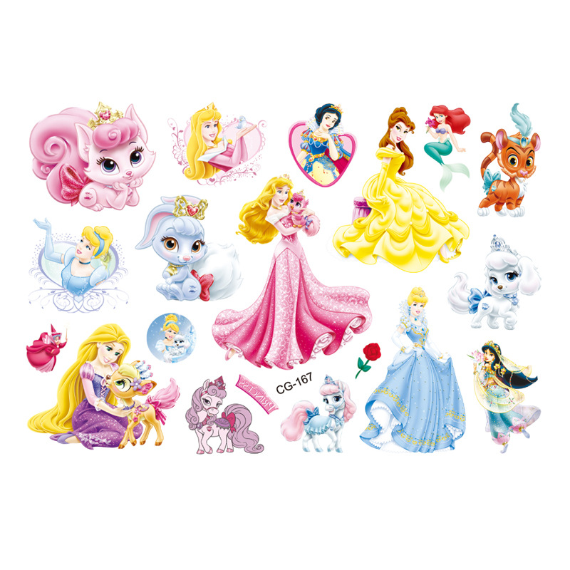 Picture of Children's Tattoo Stickers Birthday Party Tattoo Stickers Transfer Stickers Foreign Trade Snow White Sleeping Beauty Mermaid