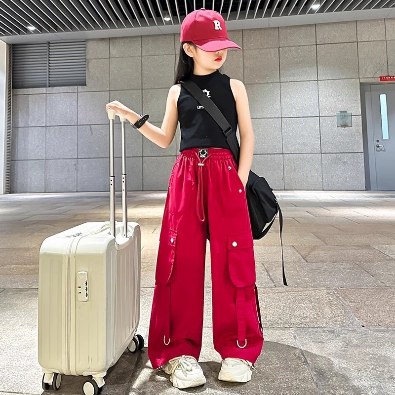 Picture of Girls' autumn overalls 2024 spring and autumn new big children's white pants suit girls fashionable trousers