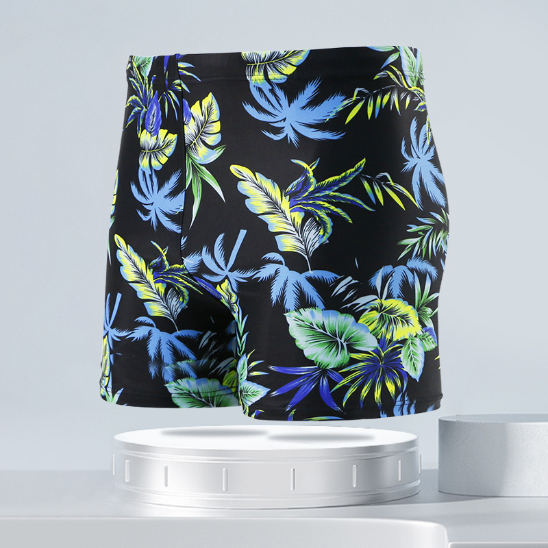 Picture of New boxer swimming trunks men's fashion printing casual quick-drying Hot Spring Holiday Beach swimming pool swimming trunks
