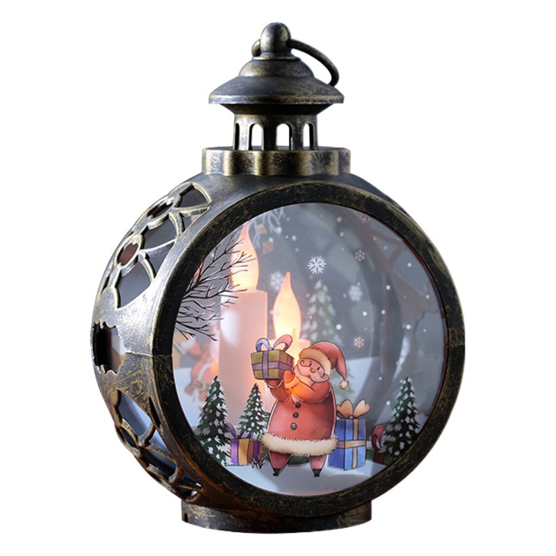 Christmas decorations retro night light luminous gift window ornaments desktop layout props atmosphere pendant