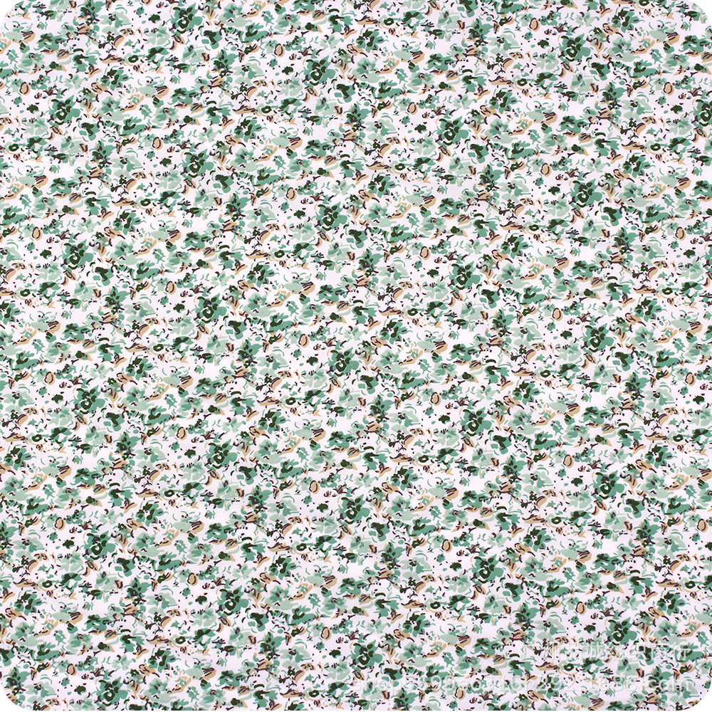 Picture of Hibiscus Hemp Pendant chiffon printed fresh floral print spring and summer women's shirt dress hair accessories fabric