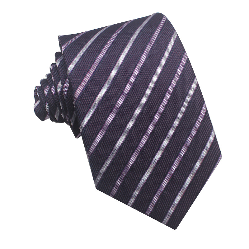 Picture of 25 New 8cm Polyester Jacquard Stripesd Tie 7cm Men's and Women's Business Formal Wear Casual High-End Red Black Blue