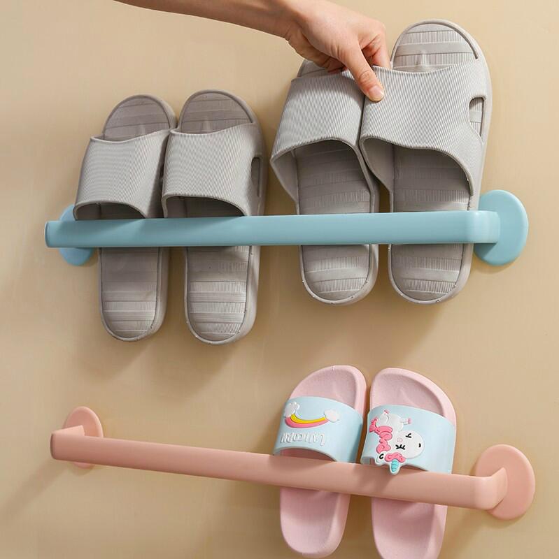 Picture of Bathroom Slipper rack punch-free toilet storage rack shoes storage artifact toilet wall hanging rack bracket draining