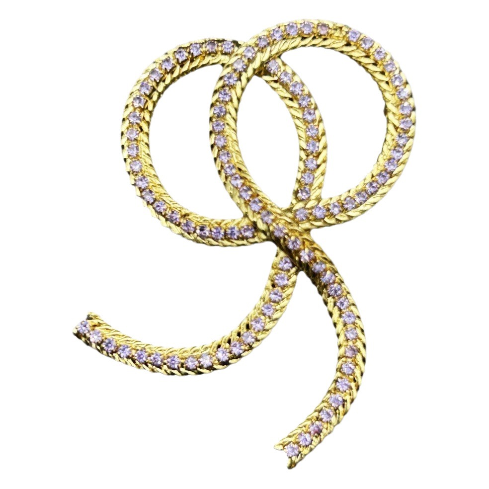 Zhonggu Vintage new diamond bow fashion brooch handmade high quality