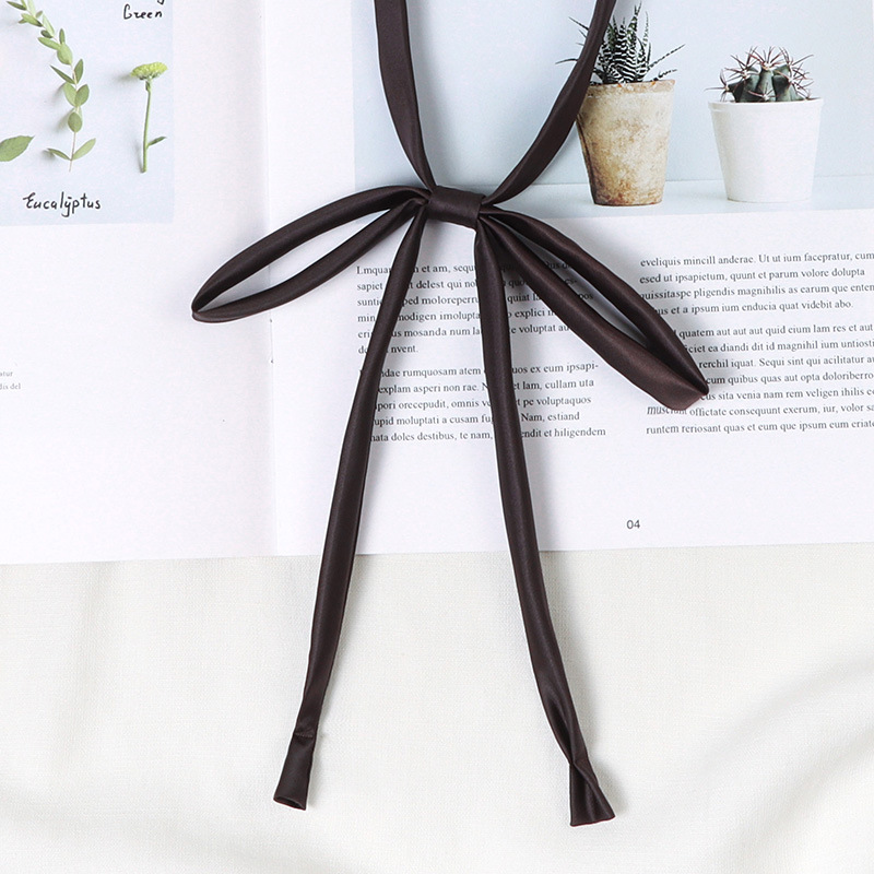 Picture of Japanese JK Bow Tie Female Lazy Tie-free wine red Student Shirt Tie Accessories Black Solid Color College Style
